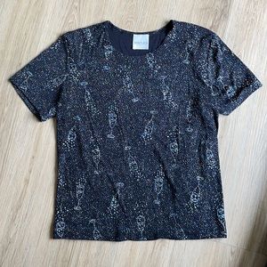 Vintage Bentley Black Glitter Champagne Shirt